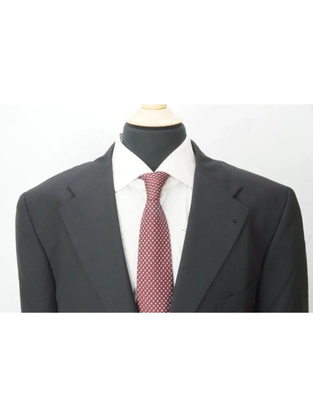 Tagliatore Black Striped 100s Wool 2 Pc Suit Jacket Pants Sz 48R US 58 EU NEW